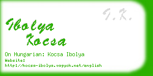 ibolya kocsa business card